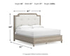 Jorlaina King Upholstered Panel Bed