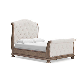 Ardenfield Pie de cama de trineo tapizado Queen/Listones