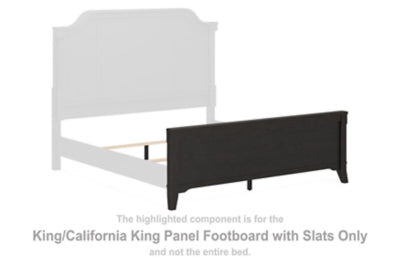 Welltern King/California King Panel Footboard with Slats