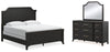 Welltern King Panel Bed, Dresser and Mirror