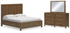Cabalynn King Panel Bed with Storage, Dresser and Mirror