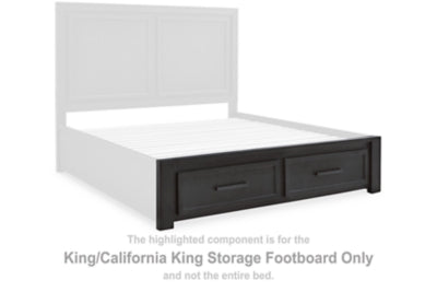 Pie de cama de almacenaje Foyland King/California King