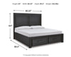 Foyland California King Panel Storage Bed