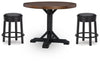 Valebeck Counter Height Dining Table and 2 Barstools