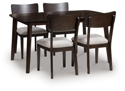 Dantenton Dining Table and 4 Chairs (Set of 5)