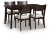 Dantenton Dining Table and 4 Chairs (Set of 5)