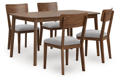 Lyncott Dining Table and 4 Chairs (Set of 5)