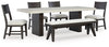 Westonfort Dining Table,4 Chairs and Bench