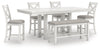 Robbinsdale Counter Height Dining Table, 4 Barstools and Bench