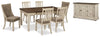 Bolanburg Dining Table and 6 Chairs with Server