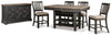 Tyler Creek Counter Height Dining Table and 4 Barstools with Server