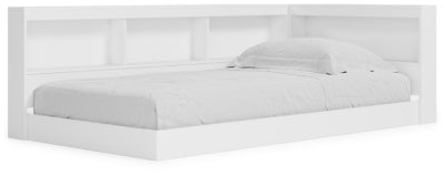 Cama Piperton Twin con almacenamiento y estantería