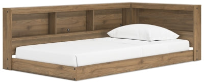 Cama Deanlow doble con estantería de almacenamiento