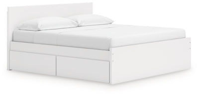 Onita King Panel Platform Bed with 2 Side Storage