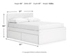 Onita Full Panel Platform Bed with 2 Side Storage
