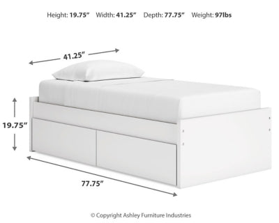 Onita Twin Platform Bed with 1 Side Storage