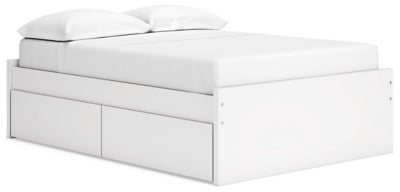 Cama Onita con plataforma completa y 1 espacio de almacenamiento lateral
