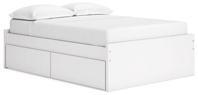 Cama de plataforma completa Onita con 2 espacios de almacenamiento laterales