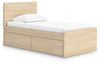 Onita Twin Panel Platform Bed with 1 Side Storage