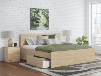 Onita Queen Panel Platform Bed with 1 Side Storage