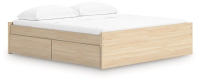 Cama con plataforma Onita King con 1 espacio de almacenamiento lateral