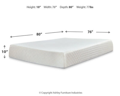 10 Inch Chime Memory Foam King Mattress in a Box