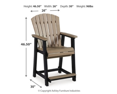 Fairen Trail Outdoor Counter Height Bar Stool (Set of 2)