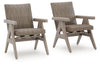 Carisbo Outdoor Rocking Arm Chair (Set of 2)