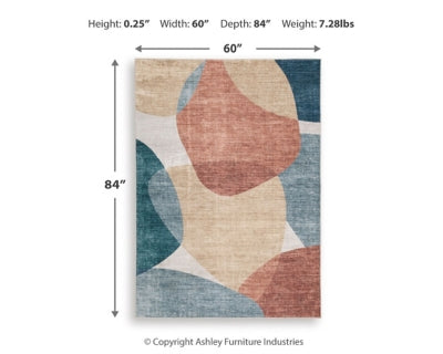Chanleigh Washable 5' x 7' Area Rug