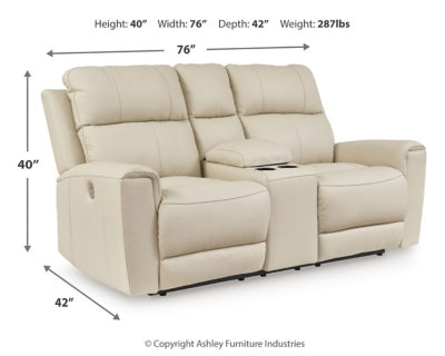 Dahlmoore Power Reclining Loveseat with Console