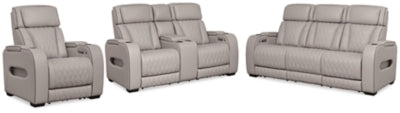 Sofá reclinable eléctrico Boyington, sofá de dos plazas y sillón reclinable