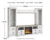 Willowton 4-Piece Entertainment Center with Electric Fireplace
