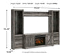 Wynnlow 4-Piece Entertainment Center with Electric Fireplace